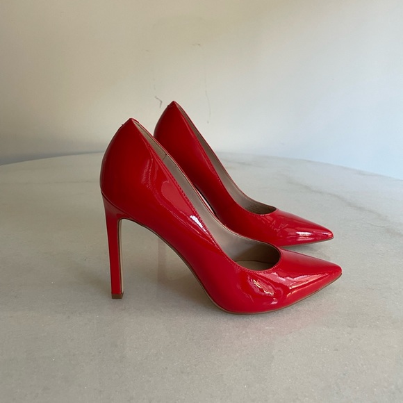 Nine West Tatiana Patent Red Pumps - Picture 1 of 4